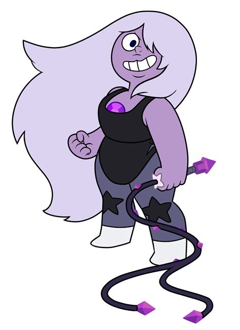 Greg the Babysitter. Amethyst's regeneration as seen in " Three Gems and a Baby. Amethyst's debut outfit from " Gem Glow ", also seen briefly in Steven Universe: The Movie. Amethyst's first hasty regeneration in "Reformed". Amethyst's second hasty regeneration (mimicking Pearl) in "Reformed". 